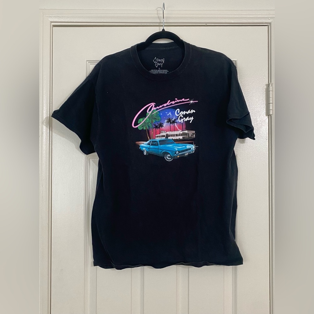 Conan Gray Overdrive large black tshirt